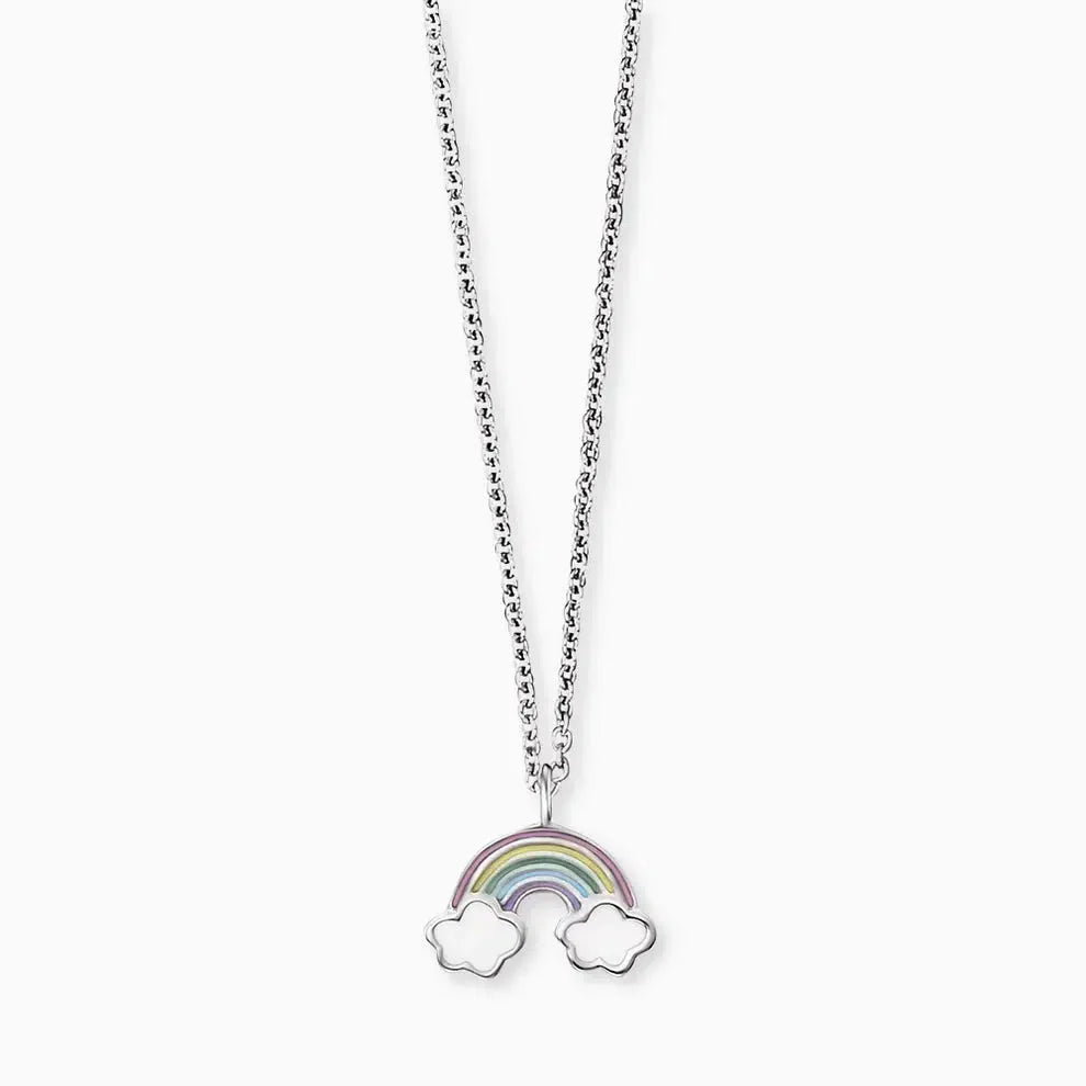 Engelsrufer Children's Necklace - Silver with Multicolour Rainbow