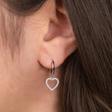 Engelsrufer Hoops Heart silver with Zirconia