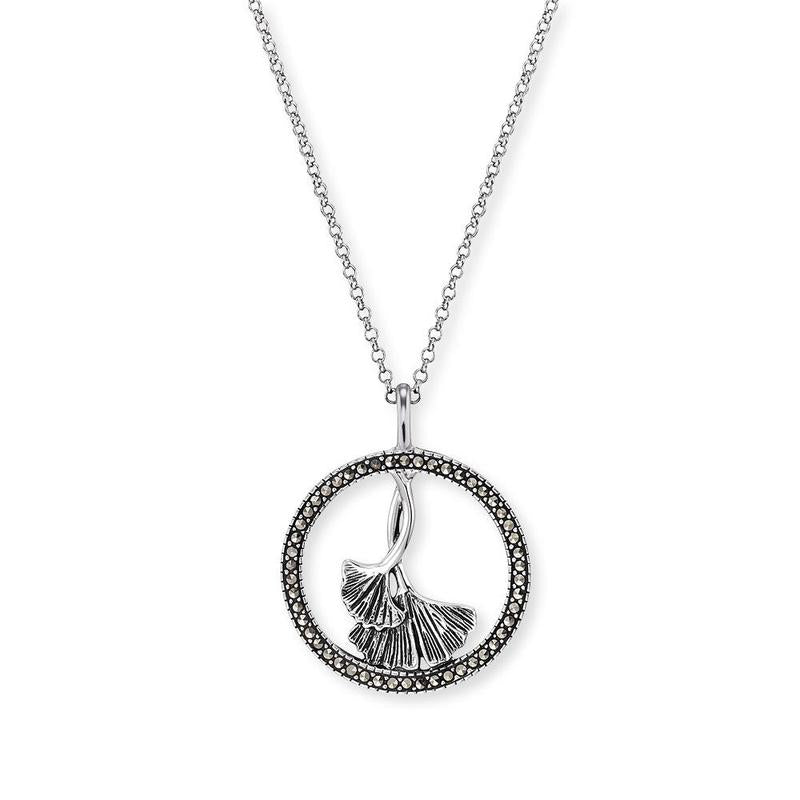 Engelsrufer Necklace Ginkgo marcassite