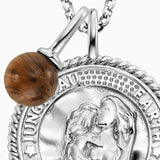 Engelsrufer Silver Virgo Tiger Eye With CZ Necklace